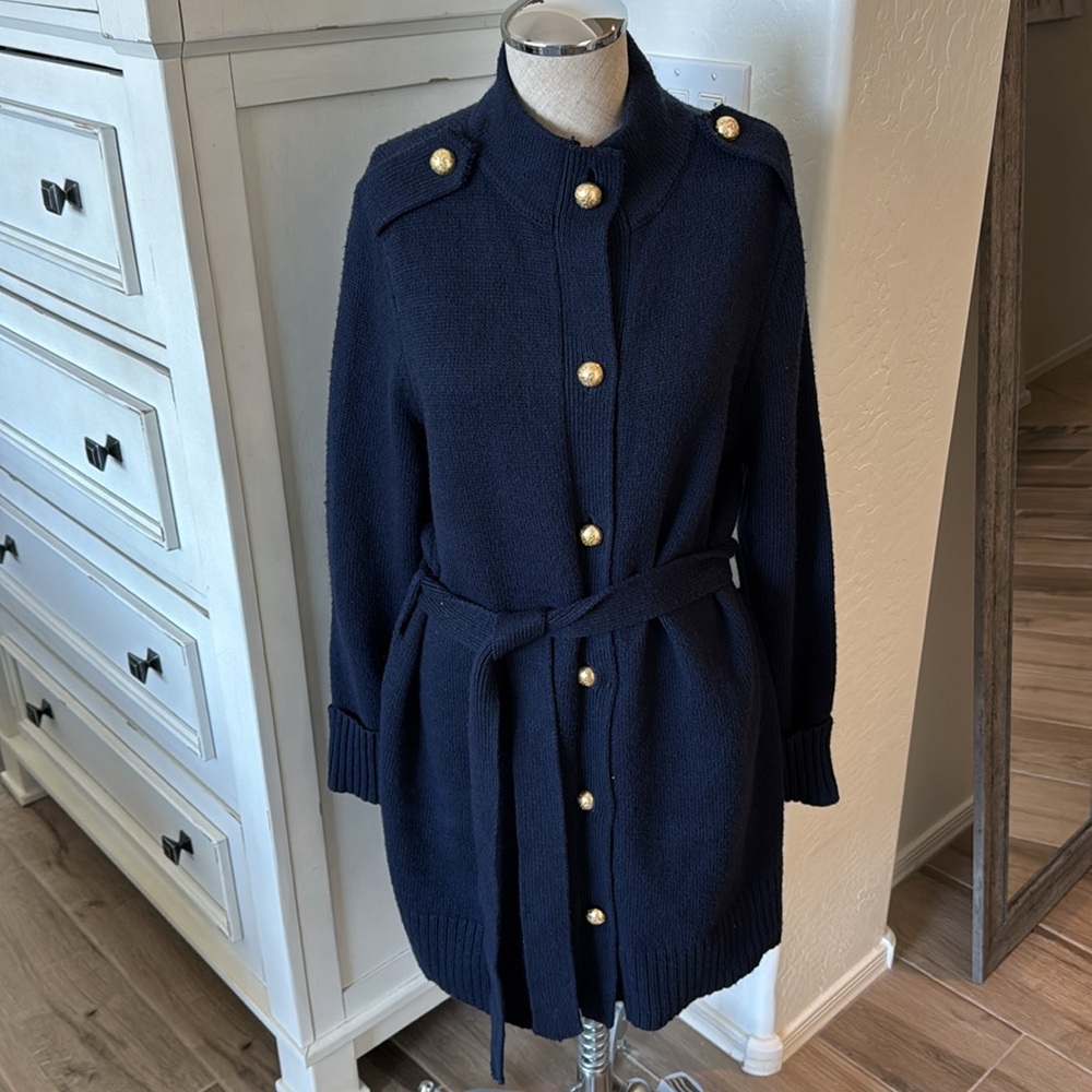 NWT Chico's 2 L Xavier Long Line belted Cardigan
